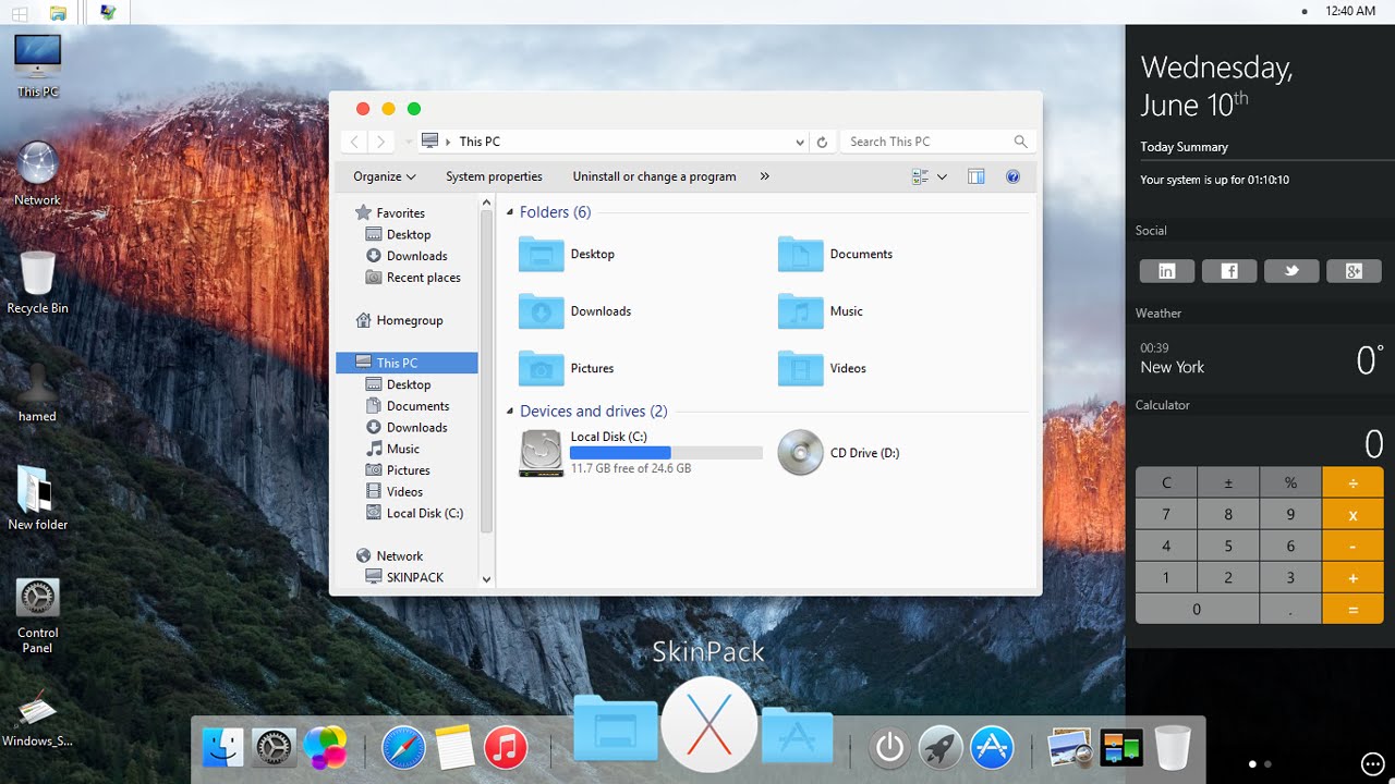 mac os sierra theme download for windows 7